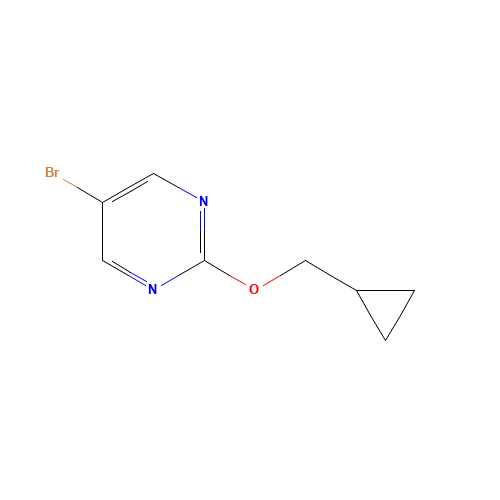 5-bromo-2-(cyclopropylmethoxy)pyrimidine (CAS: 1339137-63-1) - Chemical Structure and Molecular Formula 