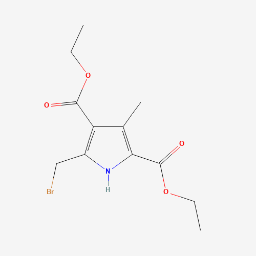 diethyl 5-(bromomethyl)-3-methyl-1H-pyrrole-2,4-dicarboxylate (CAS: 57745-26-3) - Chemical Structure and Molecular Formula 