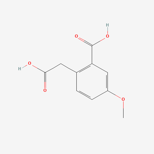2-(carboxymethyl)-5-methoxybenzoic acid (CAS: 52962-25-1) - Chemical Structure and Molecular Formula 