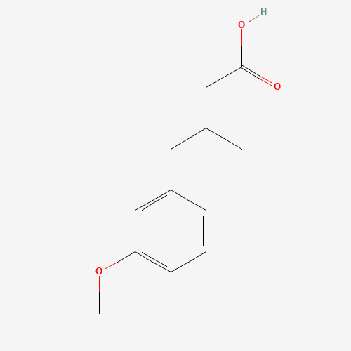 4-(3-methoxyphenyl)-3-methylbutanoic acid (CAS: 54961-40-9) - Chemical Structure and Molecular Formula 