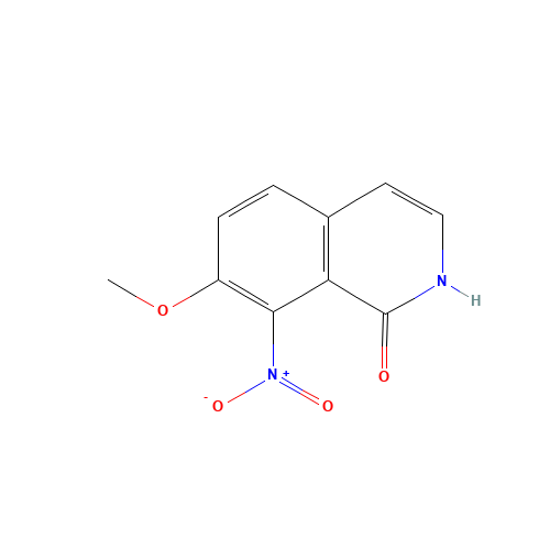 7-methoxy-8-nitro-2H-isoquinolin-1-one (CAS: 1616289-11-2) - Chemical Structure and Molecular Formula 