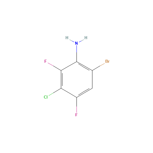 6-bromo-3-chloro-2,4-difluoroaniline (CAS: 201849-12-9) - Chemical Structure and Molecular Formula 