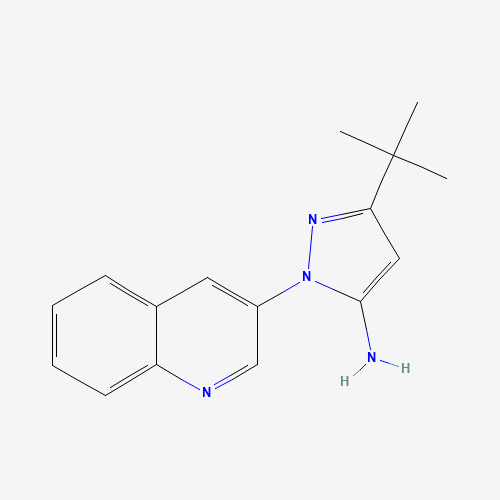 5-tert-butyl-2-quinolin-3-ylpyrazol-3-amine (CAS: 897373-63-6) - Related Chemical Product