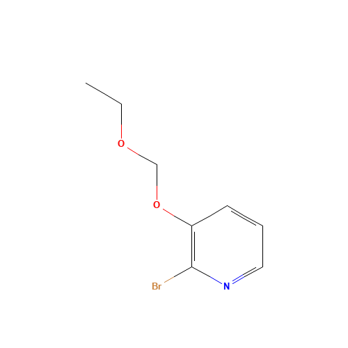 2-bromo-3-(ethoxymethoxy)pyridine (CAS: 1357366-98-3) - Chemical Structure and Molecular Formula 