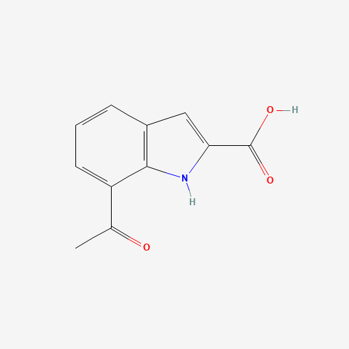 7-acetyl-1H-indole-2-carboxylic acid (CAS: 133738-76-8) - Chemical Structure and Molecular Formula 
