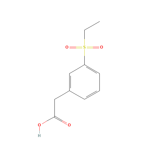 2-(3-ethylsulfonylphenyl)acetic acid (CAS: 1363179-55-8) - Chemical Structure and Molecular Formula 