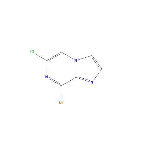 8-bromo-6-chloroimidazo[1,2-a]pyrazine (CAS: 76537-19-4) - Chemical Structure and Molecular Formula 