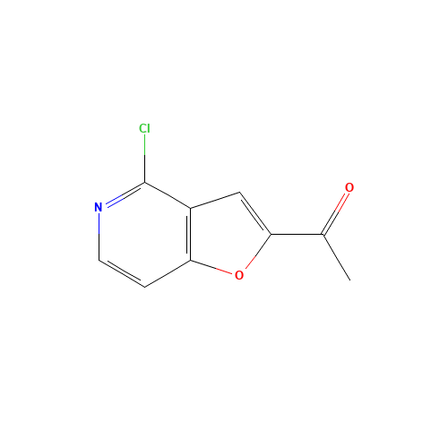 1-(4-chlorofuro[3,2-c]pyridin-2-yl)ethanone (CAS: 86518-10-7) - Chemical Structure and Molecular Formula 