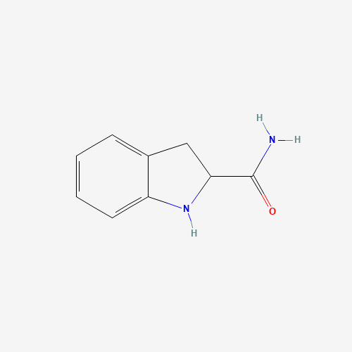 2,3-dihydro-1H-indole-2-carboxamide (CAS: 108906-13-4) - Chemical Structure and Molecular Formula 