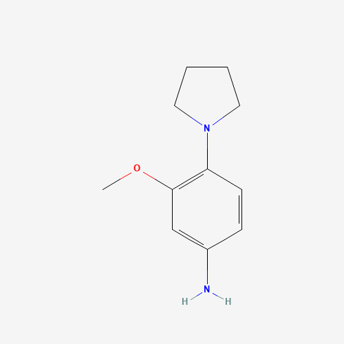 3-methoxy-4-pyrrolidin-1-ylaniline (CAS: 16089-42-2) - Chemical Structure and Molecular Formula 