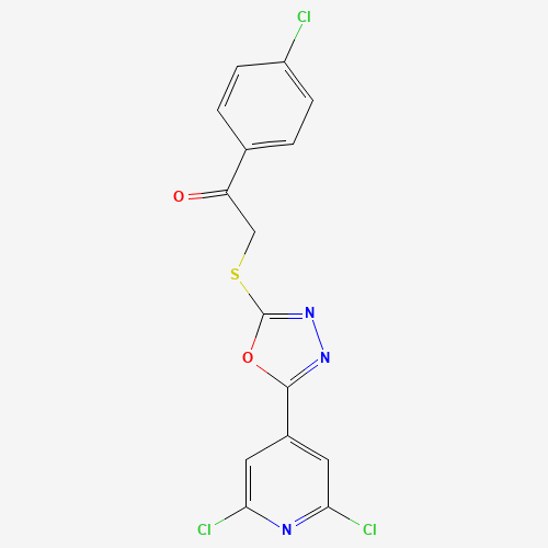 1-(4-chlorophenyl)-2-[[5-(2,6-dichloropyridin-4-yl)-1,3,4-oxadiazol-2-yl]sulfanyl]ethanone (CAS: 680218-00-2) - Related Chemical Product
