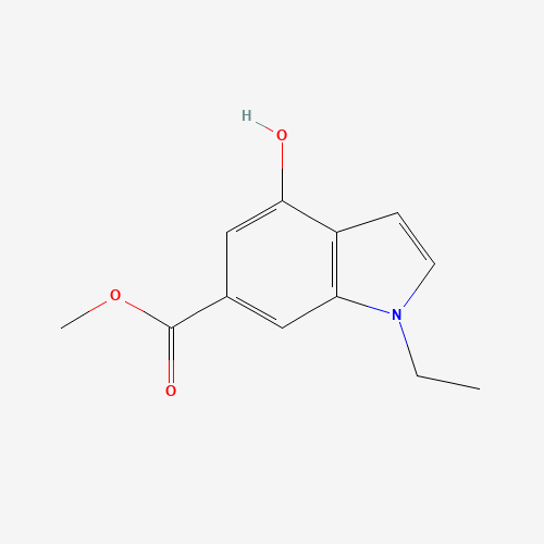 methyl 1-ethyl-4-hydroxyindole-6-carboxylate (CAS: 934617-51-3) - Chemical Structure and Molecular Formula 