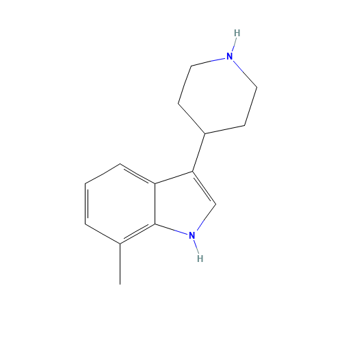 7-methyl-3-piperidin-4-yl-1H-indole (CAS: 185255-81-6) - Chemical Structure and Molecular Formula 