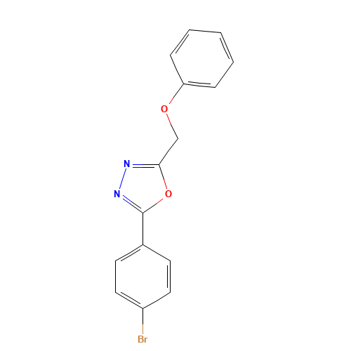 2-(4-bromophenyl)-5-(phenoxymethyl)-1,3,4-oxadiazole (CAS: 1012386-59-2) - Related Chemical Product