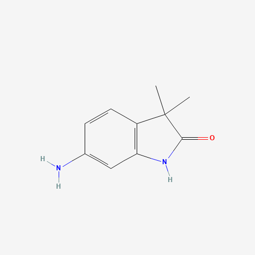 6-amino-3,3-dimethyl-1H-indol-2-one (CAS: 100510-65-4) - Chemical Structure and Molecular Formula 