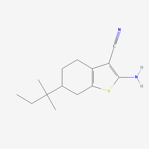 2-amino-6-(2-methylbutan-2-yl)-4,5,6,7-tetrahydro-1-benzothiophene-3-carbonitrile (CAS: 329222-98-2) - Related Chemical Product
