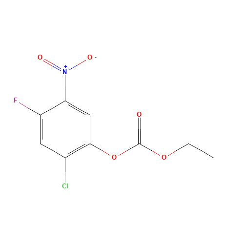 (2-chloro-4-fluoro-5-nitrophenyl) ethyl carbonate (CAS: 153471-75-1) - Chemical Structure and Molecular Formula 