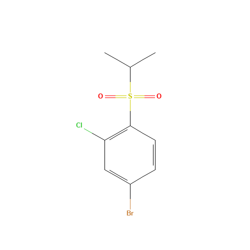 4-bromo-2-chloro-1-propan-2-ylsulfonylbenzene (CAS: 1310949-99-5) - Chemical Structure and Molecular Formula 