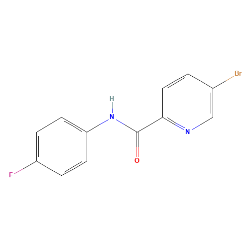 5-bromo-N-(4-fluorophenyl)pyridine-2-carboxamide (CAS: 1289076-32-9) - Chemical Structure and Molecular Formula 