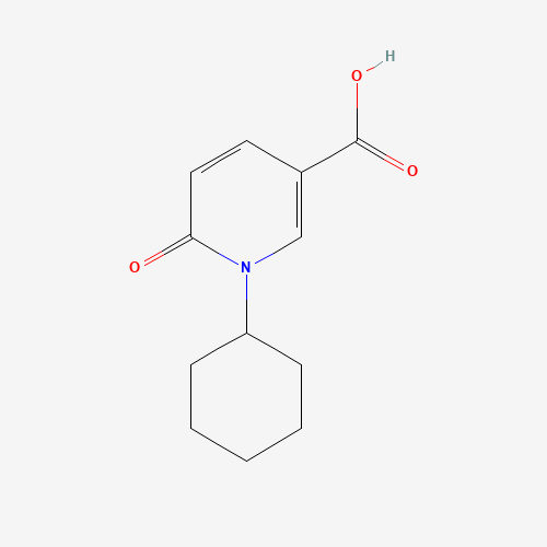 1-cyclohexyl-6-oxopyridine-3-carboxylic acid (CAS: 846551-86-8) - Chemical Structure and Molecular Formula 