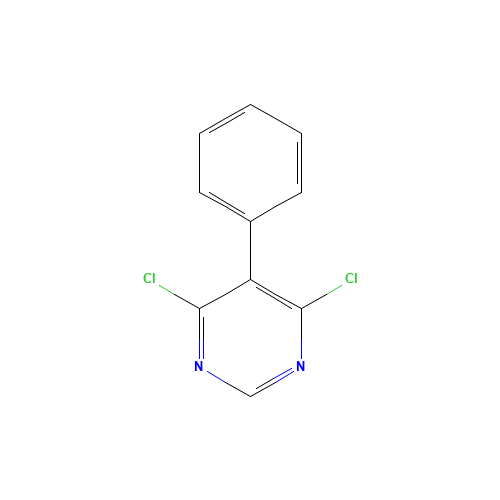 4,6-dichloro-5-phenylpyrimidine (CAS: 3974-16-1) - Chemical Structure and Molecular Formula 