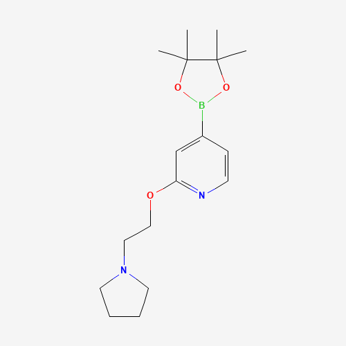 2-(2-pyrrolidin-1-ylethoxy)-4-(4,4,5,5-tetramethyl-1,3,2-dioxaborolan-2-yl)pyridine (CAS: 1610521-14-6) - Related Chemical Product