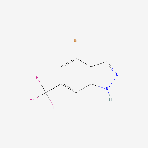 4-bromo-6-(trifluoromethyl)-1H-indazole (CAS: 1000342-95-9) - Chemical Structure and Molecular Formula 