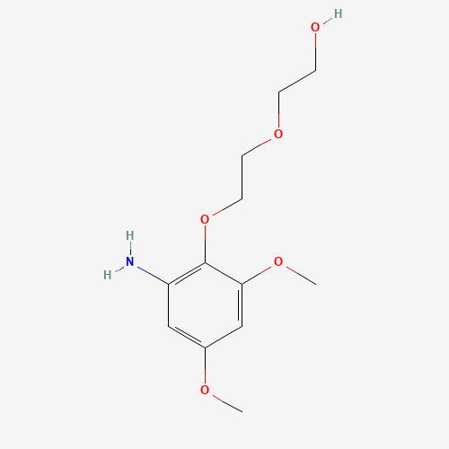 2-[2-(2-amino-4,6-dimethoxyphenoxy)ethoxy]ethanol (CAS: 1307231-87-3) - Chemical Structure and Molecular Formula 