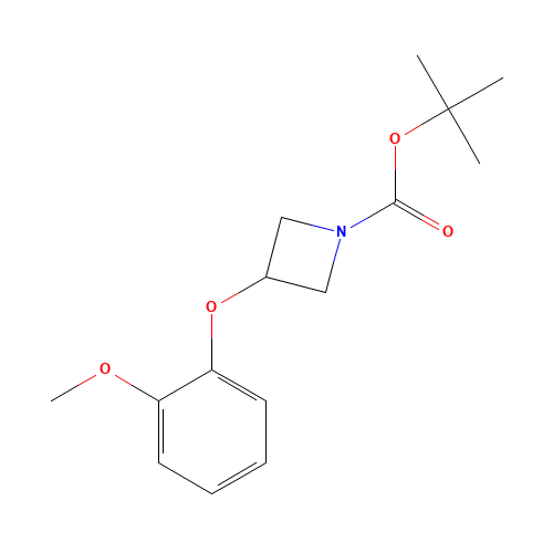 tert-butyl 3-(2-methoxyphenoxy)azetidine-1-carboxylate (CAS: 1332301-52-6) - Chemical Structure and Molecular Formula 