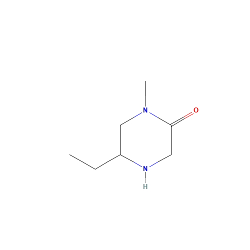 5-ethyl-1-methylpiperazin-2-one (CAS: 1000577-07-0) - Chemical Structure and Molecular Formula 