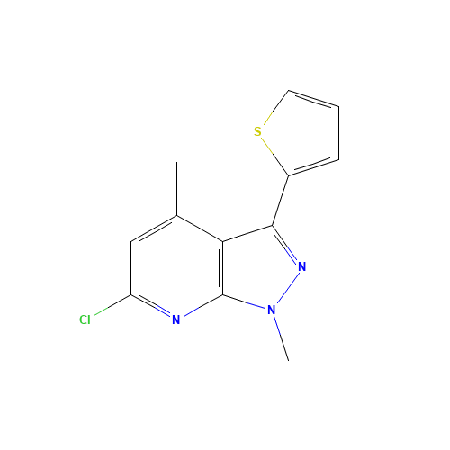 6-chloro-1,4-dimethyl-3-thiophen-2-ylpyrazolo[3,4-b]pyridine (CAS: 650592-18-0) - Related Chemical Product
