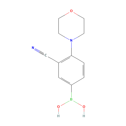(3-cyano-4-morpholin-4-ylphenyl)boronic acid (CAS: 1428323-97-0) - Chemical Structure and Molecular Formula 