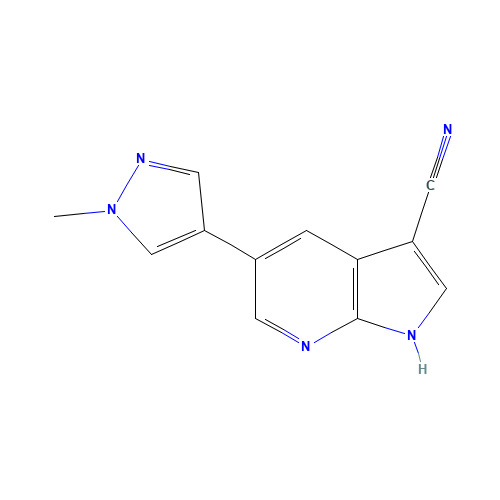 5-(1-methylpyrazol-4-yl)-1H-pyrrolo[2,3-b]pyridine-3-carbonitrile (CAS: 1379670-82-2) - Related Chemical Product