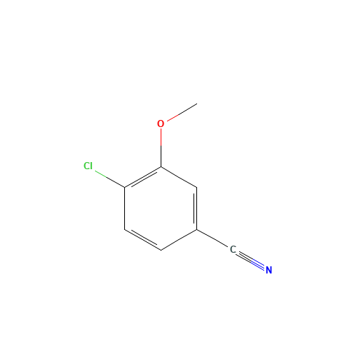 4-chloro-3-methoxybenzonitrile (CAS: 189628-40-8) - Chemical Structure and Molecular Formula 