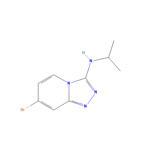 7-bromo-N-propan-2-yl-[1,2,4]triazolo[4,3-a]pyridin-3-amine (CAS: 1019918-66-1) - Chemical Structure and Molecular Formula 
