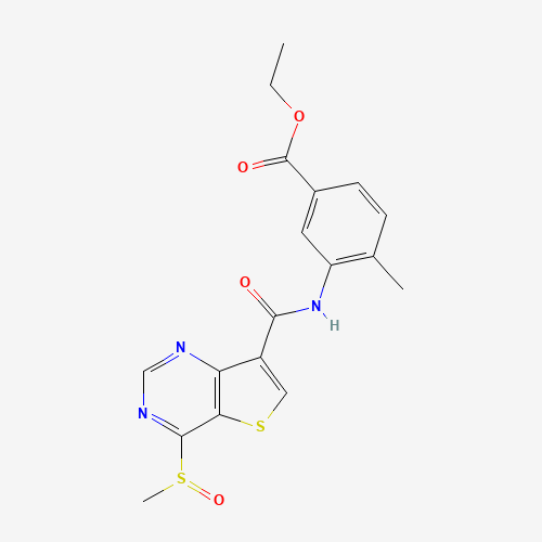 ethyl 4-methyl-3-[(4-methylsulfinylthieno[3,2-d]pyrimidine-7-carbonyl)amino]benzoate (CAS: 1318242-78-2) - Related Chemical Product
