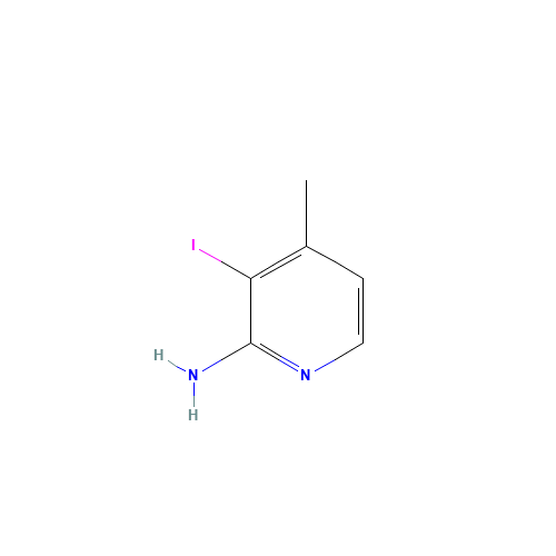 3-iodo-4-methylpyridin-2-amine (CAS: 1227509-37-6) - Chemical Structure and Molecular Formula 