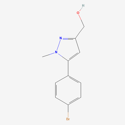 [5-(4-bromophenyl)-1-methylpyrazol-3-yl]methanol (CAS: 1216171-81-1) - Chemical Structure and Molecular Formula 
