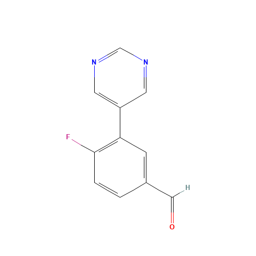 4-fluoro-3-pyrimidin-5-ylbenzaldehyde (CAS: 1250330-91-6) - Related Chemical Product