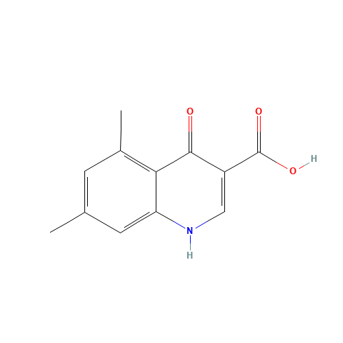 5,7-dimethyl-4-oxo-1H-quinoline-3-carboxylic acid (CAS: 948293-86-5) - Chemical Structure and Molecular Formula 