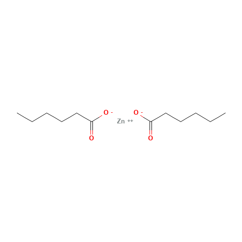 zinc;hexanoate (CAS: 20779-08-2) - Chemical Structure and Molecular Formula 