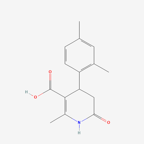 4-(2,4-dimethylphenyl)-6-methyl-2-oxo-3,4-dihydro-1H-pyridine-5-carboxylic acid (CAS: 919779-77-4) - Chemical Structure and Molecular Formula 
