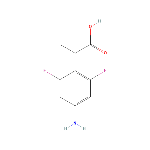 2-(4-amino-2,6-difluorophenyl)propanoic acid (CAS: 1226776-88-0) - Chemical Structure and Molecular Formula 