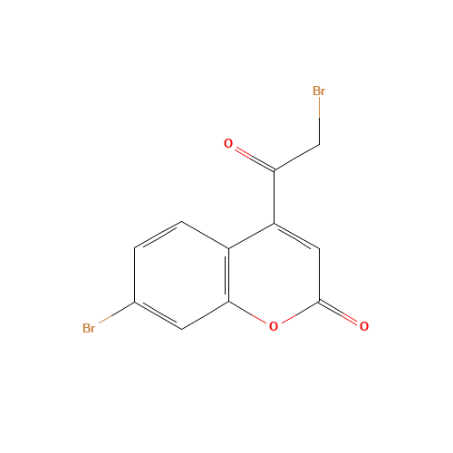 7-bromo-4-(2-bromoacetyl)chromen-2-one (CAS: 179113-77-0) - Chemical Structure and Molecular Formula 