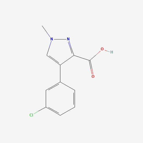 4-(3-chlorophenyl)-1-methylpyrazole-3-carboxylic acid (CAS: 1092506-51-8) - Chemical Structure and Molecular Formula 