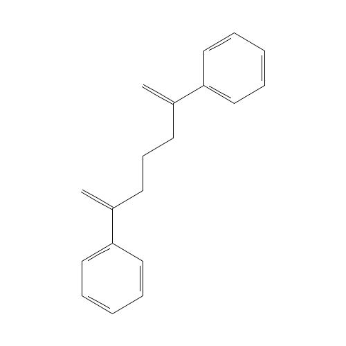 6-phenylhepta-1,6-dien-2-ylbenzene (CAS: 27905-65-3) - Chemical Structure and Molecular Formula 