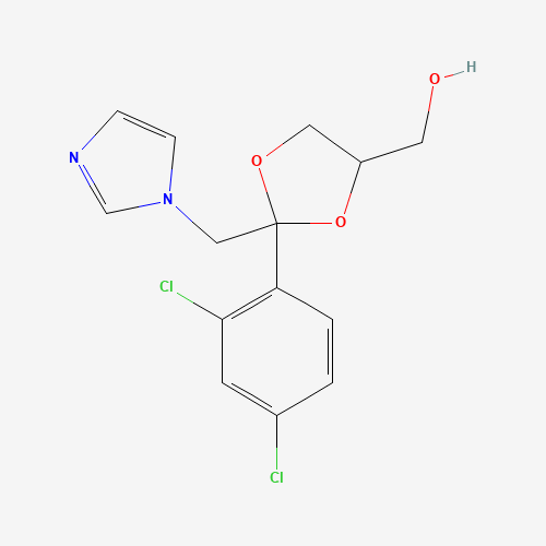 [2-(2,4-dichlorophenyl)-2-(imidazol-1-ylmethyl)-1,3-dioxolan-4-yl]methanol (CAS: 84682-23-5) - Chemical Structure and Molecular Formula 