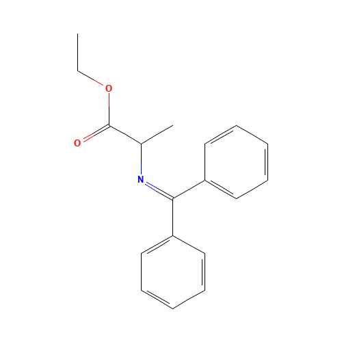 ethyl 2-(benzhydrylideneamino)propanoate (CAS: 69555-16-4) - Chemical Structure and Molecular Formula 