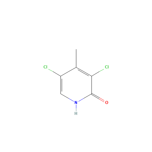 3,5-dichloro-4-methyl-1H-pyridin-2-one (CAS: 58236-72-9) - Chemical Structure and Molecular Formula 
