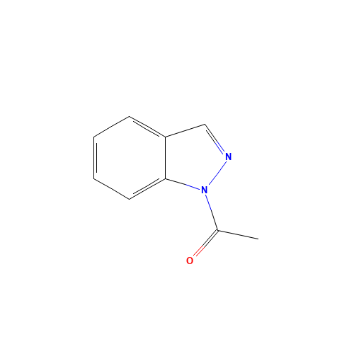 1-indazol-1-ylethanone (CAS: 13436-49-2) - Chemical Structure and Molecular Formula 
